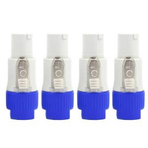 4Pcs Professional 4 Pins Neutrik Speak ON Male Plug Heavy Duty
