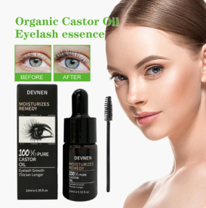 Serum Bulu Mata dan Alis 100% Pure Castor Oil Serum Penumbuh Bulu Mata dan Alis Pemanjang Penebal Bulu Mata Cepat Penebal