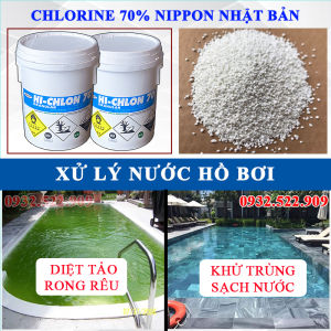3kg Clo Nhật Bản Nippon 70% Tấy RêuTảo Xử Lý Nước Hồ Bơi Khử Trùng Nhà Cửa