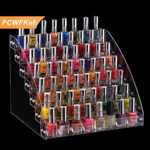 【PCWFKef】 Acrylic sơn móng tay hiển thị tổ chức 2-3-4-5-6-7 lớp làm móng tay mỹ phẩm trang sức hiển thị đứng chủ rõ ràng Acrylic Hộp trang điểm
