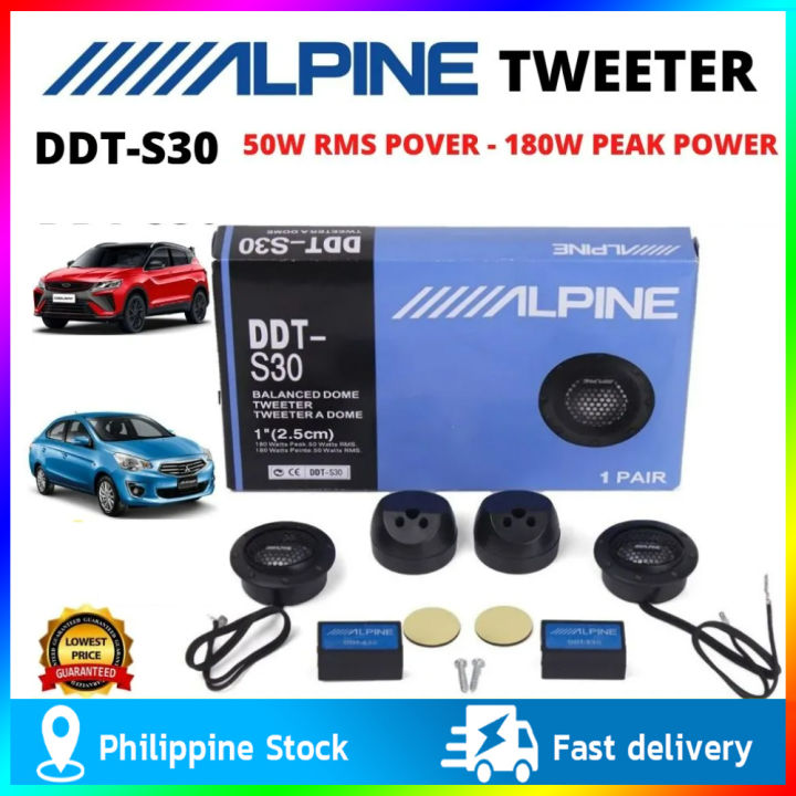 Alpine DDT S30 Car Stereo Speakers Music Soft Dome Balanced Car