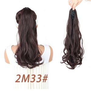 BEAUTYLADIES 18 Inch Long Curly Hair Piece Mini Claw Clip Wavy Ponytail Hair Extensions Sweet Layered Hair Weave Ponytail Wigs For Women