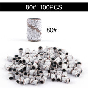 50 PCS 1/4" 6.35MM Drum Sanding Kit +2Pcs Band Mandrel 1/8" Shank Rotary Tool Nail Drill Bits Abrasive Tools Dremel Accessories