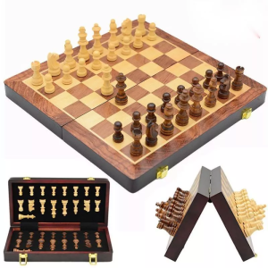 Papan Catur Kayu Superior Papan Catur Magnet 1set /36*36cm Papan Catur Lipat Chess Board Magnetic