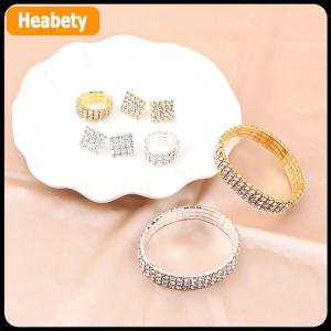 【2-3 days delivery】 4Pcs set Bridal Jewelry Set Necklace Bracelets Ring Earrings Set Super Gorgeous Luxury Shiny Fashion Jewelry Party Gift
