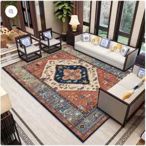 Karpet Lantai Aesthetic Poliester Glossy Uk 200cmx150cm/Karpet Lantai Kamar Tidur Mewah Ringan Tebal