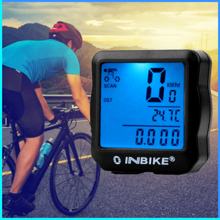 COD Inbike Speedometer Sepeda 14 Function LCD Display Bicycle speedometer  sepeda mtb wireless digital gunung listrik murah lipat spedo meter