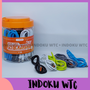 Kabel Data VEGER V-107 V-108 V-109 Micro Type C Lightning 1000mm PER PCS ORIGINAL
