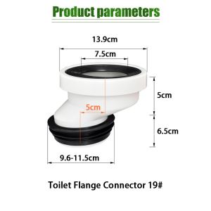 Konektor Flange Offset Toilet Konektor Pipa Seal Gasket Gasket/Kloset Duduk Bahan Pvc Untuk Perbaikan Urinal