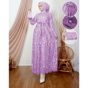 GAMIS ASMIRANDAH / GAMIS BRUKAT / BAJU LEBARAN / PAKAIAN WANITA / GAUN PESTA / KEBAYA / JUMBO SIZE