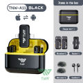 TNW A11 Mini wireless Lavalier Microphone 2 in 1 noise reduction Mini Dual Mic Plug-Play for IOS Type-c Vlogging Interview YouTube Live Streaming. 