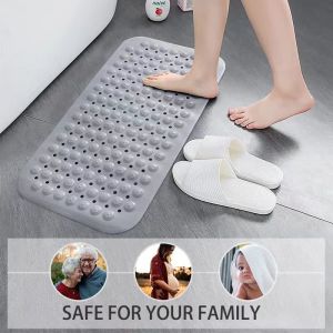 PVC Bathroom Non-slip Mat Bath Mat Toilet Shower Pad Nonslip Doormat 35*65cm with Foot Massage