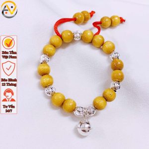 Vòng đeo tay dâu tằm cho bé sơ sinh - Chất liệu dâu tằm việt nam 100% - Bảo hành 12 tháng