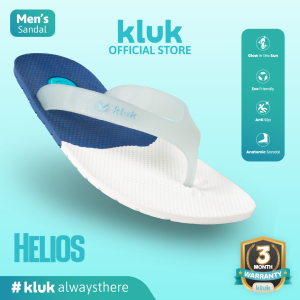 KLUK Sandal Jepit Pria - Helios Due Cama WhiteBlue - Anatomic Premium Sandal [Glow in the Sun]