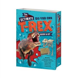 Dinosaurs Dig Your Own T-Rex Book & Kit Set For Kids With Fossil Rock Hammer Brush & Manual