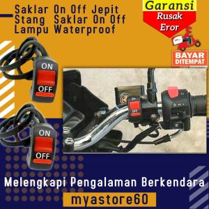 Saklar On Off Jepit Stang Saklar On Off Lampu Waterproof Smua Motor Universal Nmax Byson GL Pro Var