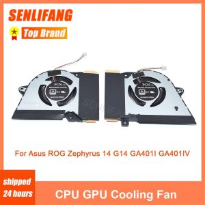 For Rog Zephyrus 14 G14 GA401I GA401IV GA401IU GA401IH New Laptop CPU GPU Fan 13NR03F0AP0301 13NR03F0AP0101 DFSCK22115181H