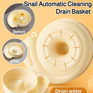 Snail Automatic Cleaning Drain Basket Kitchen Filtering Tool Drain Basket Plastic Durable Fruit Basket
