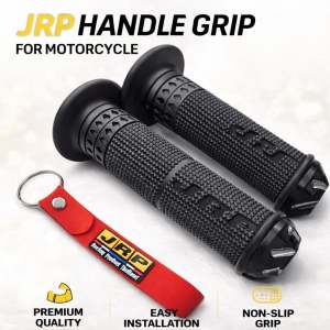 JRP Handle Grip Motorcycle Universal 1Pair Rubber Black!