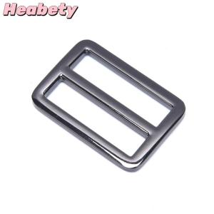 Heabety Rectangle Metal Tri Glide Backpack Strap Adjust Bag Buckle Webbing Slider Buckle