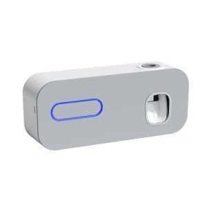 MUQZI Wall Mounted UV Toothbrush Sterilizer Wireless Rechargeable USB Charging Toothbrush Holder Organizer No-Drill Portable Electric Toothbrush Sterilizer Bathroom Storage