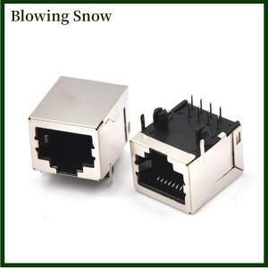 Blowing 10ชิ้น เซ็ต RJ45เครือข่าย Ethernet 8P 8C ตัวเชื่อมต่อซ็อกเก็ตหญิง8Pin PCB MOUNT high qulity