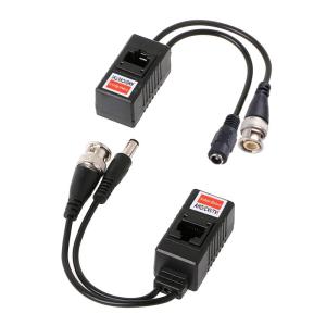 1 Pair BNC To RJ45 Passive Video Power + Balun Transceiver For CCTV Camera