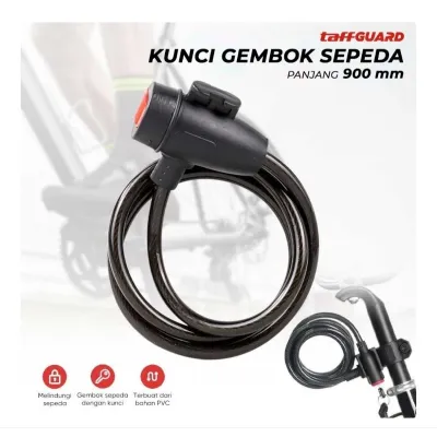 (( TAFF TY588YZ )) Kunci Gembok Sepeda Anti Maling Lock Seling Baja Pengaman Bicycle Lock Security Gembok Pagar / Pintu Rumah Motor Serbaguna Taffguard