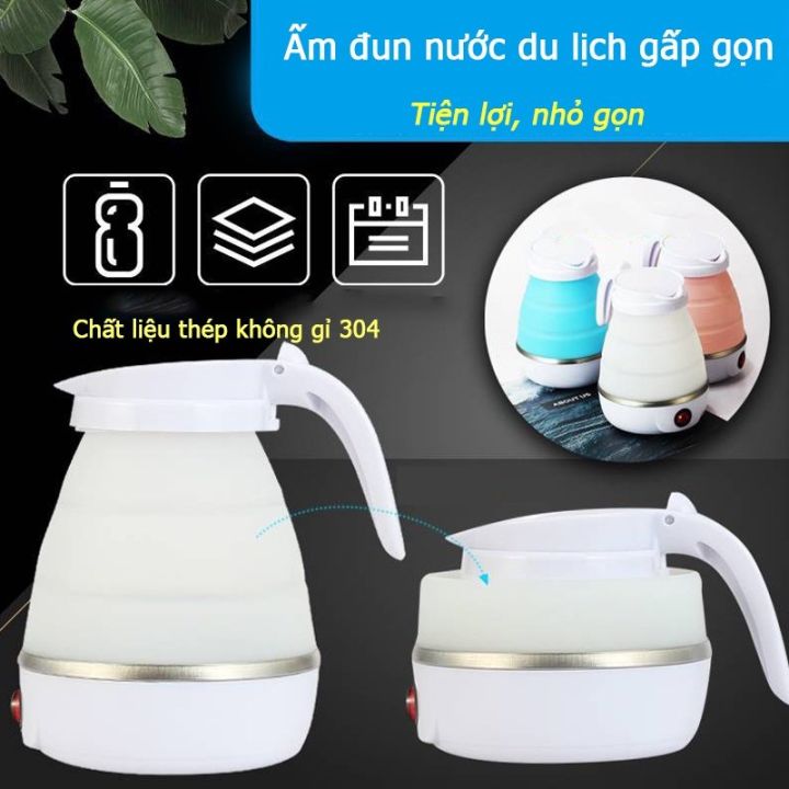 Ấm Đun Nước Siêu Tốc Gấp Gọn Thân Bình Làm Từ Silicon Cao Cấp Dung Tích ...