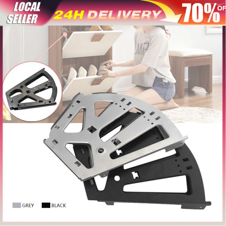 1 Pair Shoes Cabinet Hinges kabinet kasut Shoe Rack hardware Frame ...