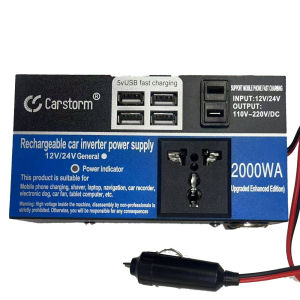 Carstorm Car Inverter Car Vehicle Power Inverter 500W Peak DC 12V 24V To DC 220V Converter Trip 6 USB Car Universal