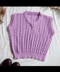 Rompi Vest Cable Anak Untuk 2 - 10 Tahun / Rompi Rajut Anak - anak / Rompi Anak Perempuan Link cable / Baju Rajut Anak Perempuan / Baju Anak Perempuan Terbaru / Rompi Rajut Anak SD / Pakaian Anak Kekinian / Rompi Street Korean Style / Vest rajut anak