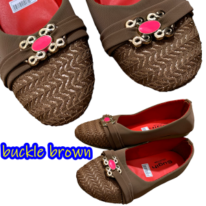 MURAH : KASUT BUDAK PEREMPUAN GIRLS SHOES FABRIC SHOES FLATS KASUT BUDAK SIZE 31-35 RIBBON BUCKLE SHOES