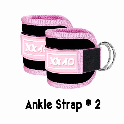 XXAO Fitness Ankle Straps Ankle Resistance Bands Adjustable Padded D-Ring Support Cuffs Gym LegStrength Workouts Pulley for Leg Butt Training Workout Equipment for Kickbacks Hip Gluteus Training Exercises
