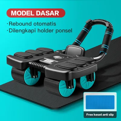 TrailTop AB Wheels Plank Trainer Ab Roller 4 Roda Automatic Rebound 2in1 Exercise Otot Inti Perut