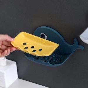 Tempat Sabun Batang Serbaguna Model Ikan Paus Rak Kamar Mandi Tempel