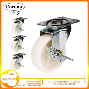 Wheel Casters Nylon Swivel Heavy Duty Office Chair Trollies (4 pc2.5inch)
