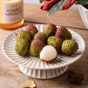 OMK ภาชนะดินเผาผิวหยาบแฮนด์เมดสไตล์วินเทจจานสลัดชามใส่ผลไม้จานชาขนมสูง