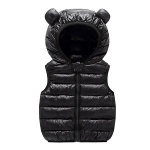 ali9Vest Autumn winter hooded Plush warmth cotton coat 0-6 age boy and girls cal down sleeveless jacket fashion children clothing
