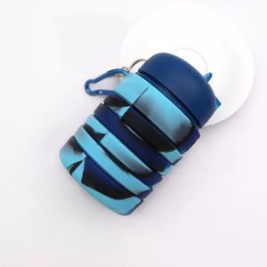 500ml Silicone Folding Water Bottle Outdoor Portable Scalable Water Cup Easy Carry Travel Water Bottle Reusable Leak Proof With Drinking Spout Soprts Water Cup For Outdoor Hiking