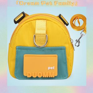 [Top Picks] DreamFamily 1 Piece AdjustableDog Harness with Backpack Bag Leash Lead Rope Cat Walking Bag