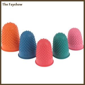 [The Fayshow] 5Pcs Counting Cone Rubber Thimble Protector Sewing Quilter Finger Tip Craft
