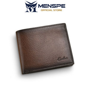 MENSPE กระเป๋าสตางค์สั้นของผู้ชายกระเป๋าสตางค์ย้อนยุคกระเป๋าสตางค์สัมผัสนุ่ม PU ธุรกิจกระเป๋าสตางค์แฟชั่นบัตรมัลติบัตรกระเป๋าเดินทางกระเป๋าสตางค์บัตรเครดิตกระเป๋าบัตรเครดิต