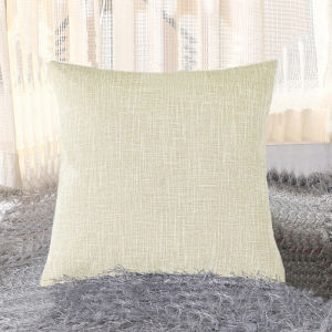 Pillow Case Home Decoration Salon Cushion Cover 50X50 Solid Pillowcase with Zipper Cotton Linen for Sofa Car Chair 45x45 40X40