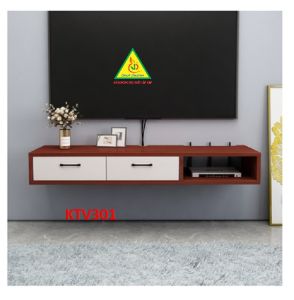 Kệ tivi treo tường bằng gỗ MDF tối ưu hóa không gian kệ trang trí tivi KTV301A