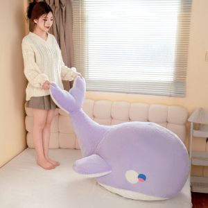 JOJO CASTLE Giant Size Simulation Whale Doll Stuffed Plush Toy Cartoon Anime Cute Purple Whale Plush Pillow Cushion Childrens Birthday Gift Fun Doll
