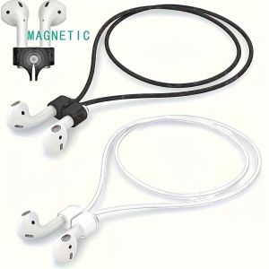 2-Pack Mag-netic Anti-Loss Straps for AirPods 4/3/2/1 | Ultra-Strong Secure Fit | Compatible with 2024 AirPods 4 & Older Models