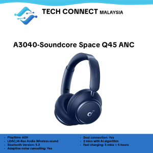Anker A3040 Soundcore Space Q45 ANC Headphones Reduce Noise by Up to 98% App Control Hi-Res Sound