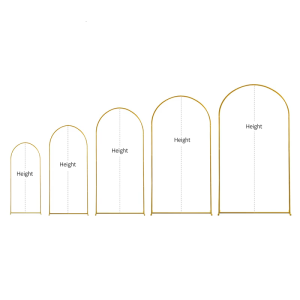 Metal Curved Backdrop Stand 5 Size Option Birthday Wedding Decoration Gold Frame