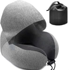 【Free Bag】Memory Foam Headrest Pillow U-shaped pillow airplane travel pillow cervical spine pillow hooded neck pill